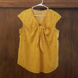 Adorable Gold/Yellow Spotted Blouse